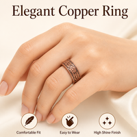 Bague ajustable de style vintage pour homme avec zircon, plaquée or, en cuivre pur, motif floral, pour fiançailles et soirées