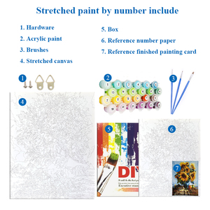 Kit <span class=keywords><strong>de</strong></span> <span class=keywords><strong>peinture</strong></span> <span class=keywords><strong>à</strong></span> <span class=keywords><strong>l</strong></span>'huile DIY drôle 40x50cm <span class=keywords><strong>peinture</strong></span> <span class=keywords><strong>tournesol</strong></span> par numéros pour adultes toile encadrée décoration <span class=keywords><strong>de</strong></span> la maison - Product Image 2