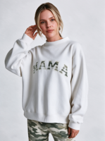 Sweat-shirt à col montant pour femme en viscose à pois, molleton de coton, coupe ample, style streetwear décontracté