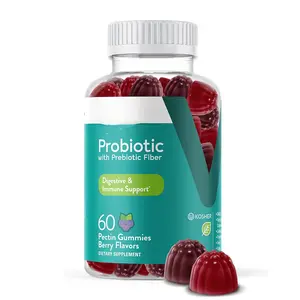 OEM probiyotik Gummies Flora al Flora denge bağışıklık sindirim desteği detoks probiyotik sakızlı prebiyotik Fiber takviyesi