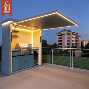 Set Kabinet Komersial Anti Air dari Baja Anti Karat 304 Baru 2026 untuk Pulau BBQ, Patio, Taman, Halaman Belakang, Dapur Luar Ruangan - Product Image 1
