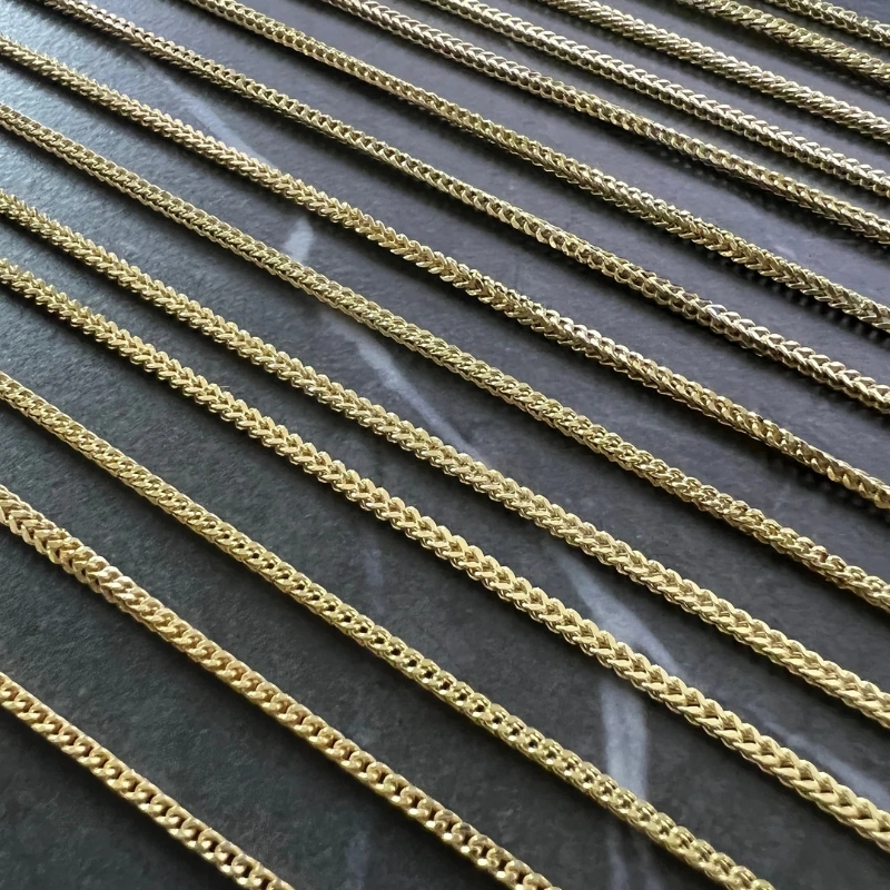 Factory Fashion Sterling Silver Jewelry Chains 2.5mm 3mm Really Solid S925 Sterling Silver Franco Chain Necklace For Man Women