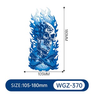 Autocollants de tatouage écologiques résistants à la transpiration, autocollants DTF pour art corporel réaliste, 105x180mm, à base de plantes - Product Image 2