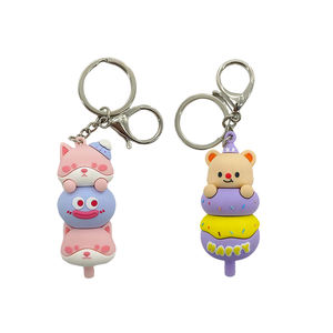 Llavero de Fútbol 3D Estéreo de Dibujos Animados, Bonito Colgante de Goma con Forma de Balón de Fútbol Ecológico, Accesorio para Bolsos, Llaves de Coche, Decoración Diaria - Product Image 1