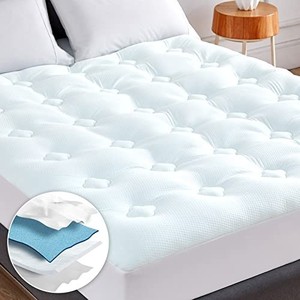 Nhà Máy Nén Cán Giường Nệm Làm Mát Tre Thêm Dày Nệm Pad Bìa Với 8-21 Inch Sâu Túi Nệm Topper - Product Image 2