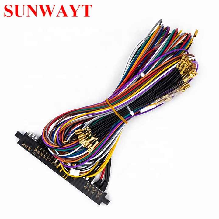 Game Machine 6 Button Joystick Connector Wire Cable 28pin Jamma Wire Harness