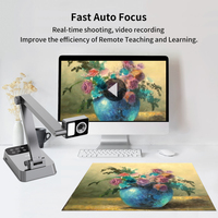 Scanner de caméra de documents A3 | Présentateur visuel 20MP 8K avec projection, numérisation en temps réel et OCR | Compatible avec Mac OS HDMI