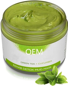 <span class=keywords><strong>Masque</strong></span> de détoxification au gingembre, thé vert mat, boue, calmant, contre l'acné et points noirs, livraison gratuite - Product Image 1