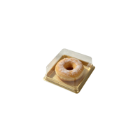 Boîte à pâtisserie miniature de qualité supérieure, emballage individuel pour beignets et brownies, boîtes carrées en plastique pour gâteaux avec couvercle transparent