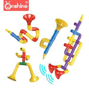 Onshine Water Pipe Horn <b>Building</b> <b>Blocks</b> 72 108 120 Pcs Educational Toy <b>For</b> <b>Kids</b> Age 2 4 Years Unisex Plastic Construction Set - Product Image 1