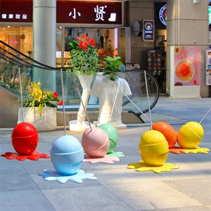 Hot Selling Larger Sculpture Fiberglass Giant Lollipop Resin Crafts For Home Decoration Resin Candy Display Props