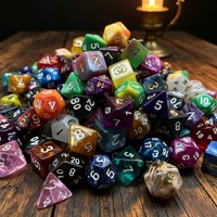 Dés polyédriques en acrylique de qualité supérieure, fabrication exquise, styles variés, assortiment pour les joueurs de jeux de rôle
