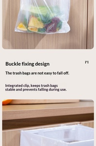 Storage <b>Box</b> Hanging Trash Bag Holder <b>Foldable</b> Garbage Bag Hanging Rack Home Kitchen Bathroom Portable Storage Rack - Product Image 6