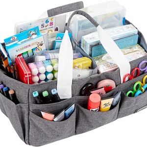 Bolsa de almacenamiento de tela Oxford con bolsillos para organizadores de papelería, uso en interiores - Product Image 3