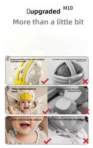 Gorro de Seguridad Anticaídas para Bebés que Aprenden a Caminar, Casco Ajustable y Transpirable de Algodón, Protección para la Cabeza de Niños Pequeños de 0 a 3 Años - Product Image 5