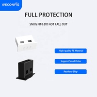 Protecteur de capuchon de prise anti-poussière de port USB, 1000 pièces/paquet, blanc et orange et rouge et bleu et noir et transparent