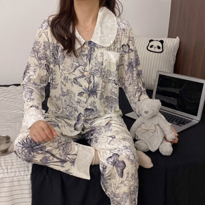 <span class=keywords><strong>Conjunto</strong></span> de Pijama de terciopelo con diamantes dorados para <span class=keywords><strong>mujer</strong></span> con cierre de cintura elástica, traje de solapa gruesa de manga larga, <span class=keywords><strong>ropa</strong></span> de dormir térmica con nuevo diseño - Product Image 3