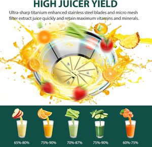 Extractor de Jugos Multifuncional 4 en 1 de Boca Ancha para Zanahorias y Vegetales, Licuadora Comercial de Frutas Frescas - Product Image 3