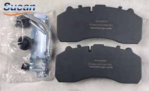 Plaquettes de frein à disque SUCAN WV29087 personnalisées en usine pour camions européens Benz Volvo Scania MAN DAF <span class=keywords><strong>SAF</strong></span>, 50 000 kilomètres - Product Image 5