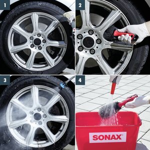 Brosse à jantes de voiture très vendue, 1 pièce, poils durables pour nettoyer les jantes en alliage et les rayons étroits - Product Image 3