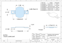 Contact de pile bouton négatif SMD mat plaqué étain, compatible 1:1 avec l'équivalent standard industriel JIATEL