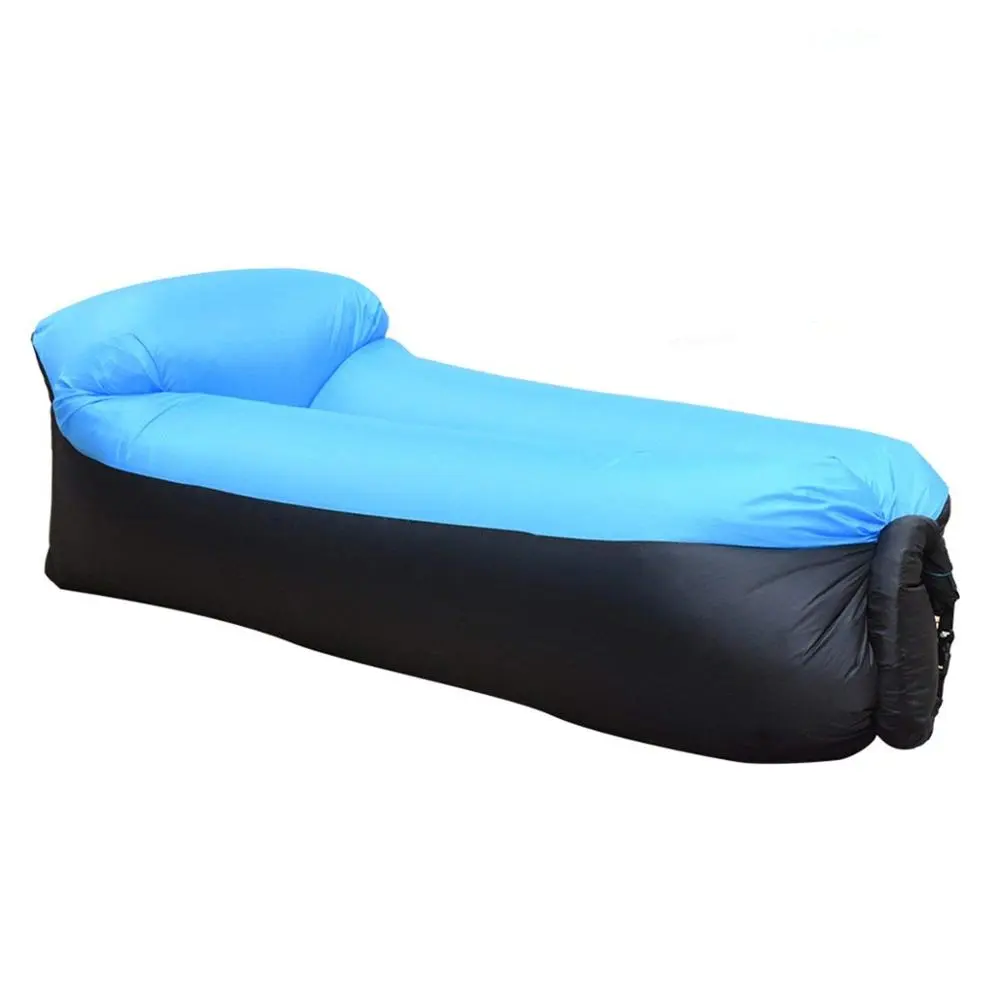 रिसाव प्रूफ पोर्टेबल सोफे, तेजी से Inflating हवा बिस्तर डेरा डाले हुए आउटडोर नायलॉन आलसी हवा सो बिस्तर Inflatable हवा बैग सोफे