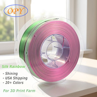Filament PLA Soie Blanc 1,75 mm pour Imprimante 3D, Filament Soie Arc-en-ciel Dégradé pour Impression Cuivre, Expédié depuis l'Entrepôt des États-Unis
