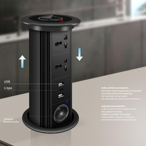 Electrical Desktop Sockets Pop up Tower Lifting Socket <strong>Switch</strong> with <strong>USB</strong> <strong>C</strong> and Wireless Charger Smart Life for Kitchen - Product Image 6