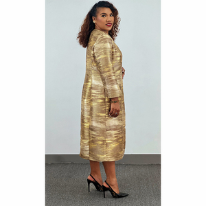 Haute qualité dames longue veste costumes bureau mode <span class=keywords><strong>africaine</strong></span> église robes <span class=keywords><strong>grande</strong></span> taille 2 pièces ensembles robe manteau costume - Product Image 2