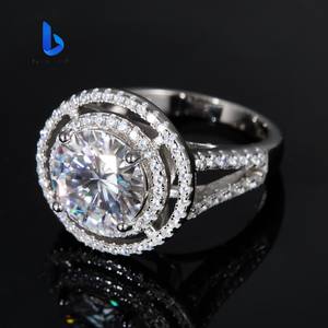 Anillo de Moissanita Unisex de Lujo Ligero - Plata de Ley 925, Último Diseño, Joyería Fina para Fiesta de Compromiso, No se Deslustra - Product Image 6