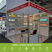 Lettres en relief 3D personnalisées rétroéclairées par LED, étanches IP65, contrôlées par Bluetooth et Google Assistant, avec transformateur, pour bureau, bar, devanture de magasin