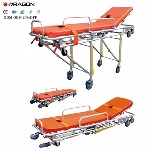 Trolley Bed Rumah Sakit Portabel Medis, Manual, Aluminium Alloy, Lipat, untuk Penyelamatan dan Pemindahan Pasien - Product Image 5