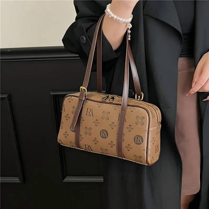 Factory Custom Textured Boston Bag 1-1.9L Waterproof Fast Delivery Retro Shoulder Messenger Bag Women Fashion Geometric - Product Image 2