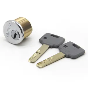 Gaya Amerika pelek silinder ANSI pelek silinder 6 pin "C" key-way Cam Rim silinder pintu