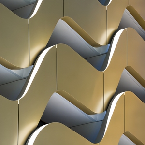 Système de façade murale courbée pour balcon, revêtement extérieur pour immeuble commercial de grande hauteur - Product Image 6