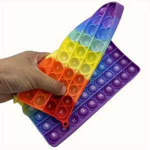 9x9 Multiplication Addition Math Learning Push Bubble Fidget Pop jouets, Rainbow Right Angle Pop Jouets éducatifs pour enfants - Product Image 5