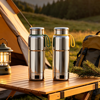 Vente flash - Bouilloire portable de 520 ml avec fonction de maintien au chaud, chauffe rapidement pour faire bouillir l'eau du thé en voyage
