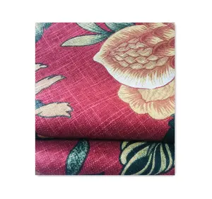 High quality 55% Linen 45% Cotton Pigment Printed Fabric