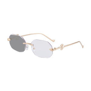 Nuevas Gafas de Sol Fotocromáticas sin Marco de Estilo Europeo para Mujer, Lentes de PC con Protección UV400 Clase 2, Diseño Moderno - Product Image 4
