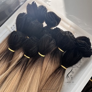 Tự Nhiên Màu Đen Lông Tip Tóc Vàng Con Người Mở Rộng Đôi Dòng Lông Tóc Sợi Ngang Nguyên Con Người Tóc Lông Crochet Bím Tóc - Product Image 3