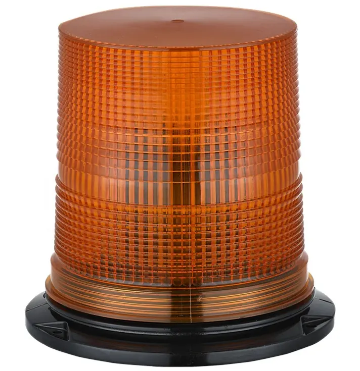 PC lens Metal Base Vehicle LED Strobe Warning light , DC12-48V Amber Xenon Spiral bulbs Emergency Flashing light