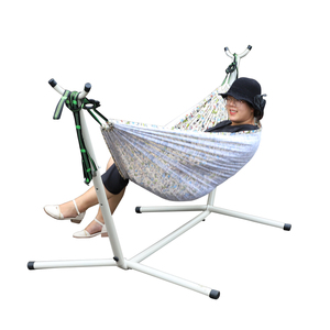 Hammock with stand In White Color Camping Double Hammock Stand Outdoor Bed Double Hammock Chair With Storage Carry Bag