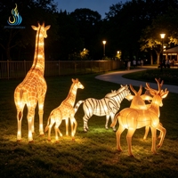 Zigong Fabrik Maßgefertigte Wasserdichte Giraffen-, Zebra- und Hirsch-Laternen für Safari-Parks und Wildtier-Nachtshows