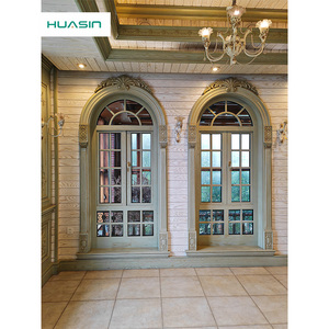 <span class=keywords><strong>Finestra</strong></span> <span class=keywords><strong>in</strong></span> Alluminio e <span class=keywords><strong>Legno</strong></span> Stile Europeo Personalizzata Huasin, <span class=keywords><strong>Finestra</strong></span> a Doppia Anta con Design Decorativo a Griglia - Product Image 2