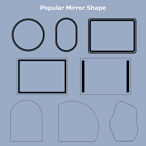 Vàng lớp phủ gương với ánh sáng cho phòng ngủ rộng cong phòng tắm Led Gương nửa vòng tròn vòm mantel gương - Product Image 6