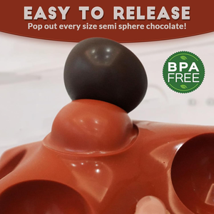 Moule à gâteau en silicone semi-sphérique antiadhésif LFGB sans BPA pour mousse et chocolat, fabriqué par MUYULINS - Product Image 5