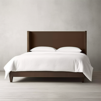 Lit de luxe en bois pour intérieur, ensembles de meubles de chambre à coucher, lit plateforme king size en bois