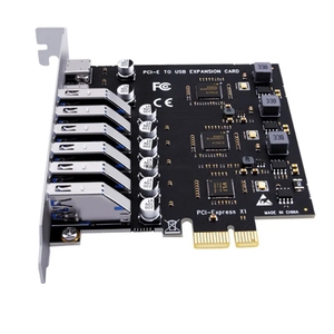 Carte USB 3.2 PCIe X1 vers USB Gen1 5 Gbps 8 ports (6 USB A + 2 Type C) avec puce VL805+NEC720210, adaptateur convertisseur, extension, répartiteur PCIe - Product Image 3