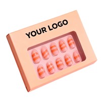 Boîtes à ongles press-on écologiques avec protection UV, emballage en papier recyclé pour ongles press-on