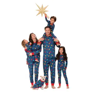 2024 Neue Weihnachten Kind Eltern Heimkleidung 2-teilig Mama Daddy Kinder Muster Nachtkleidung Familie passende Pyjama-Outfits